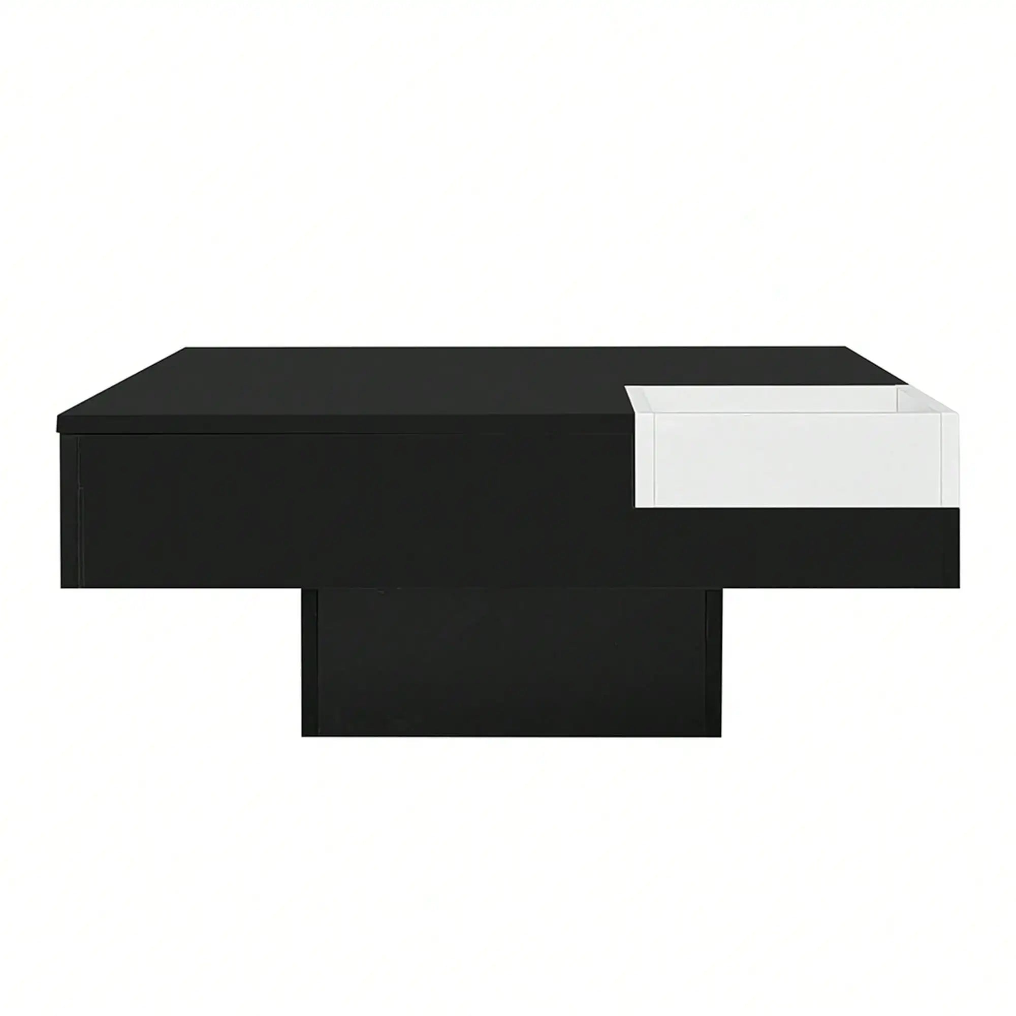 Grande table basse carrée noir - Noir & blanc Table basse