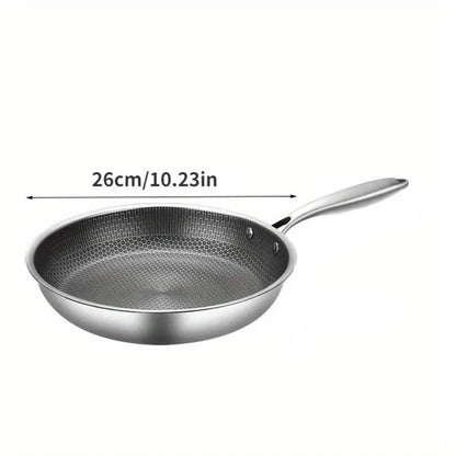 Poêle inox compatible avec gaz et induction -