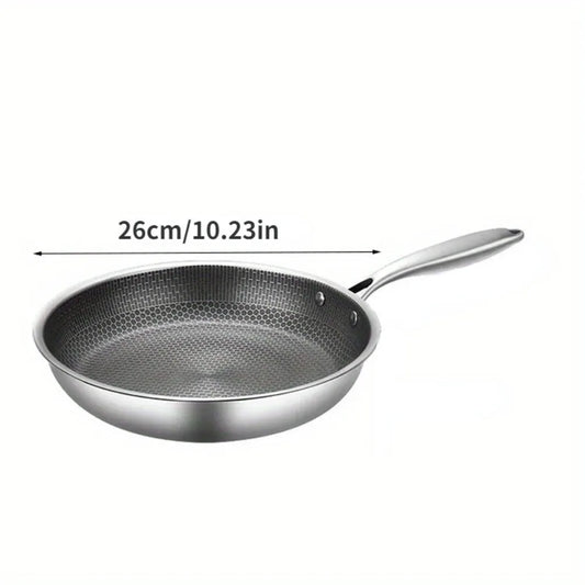 Poêle inox compatible avec gaz et induction -