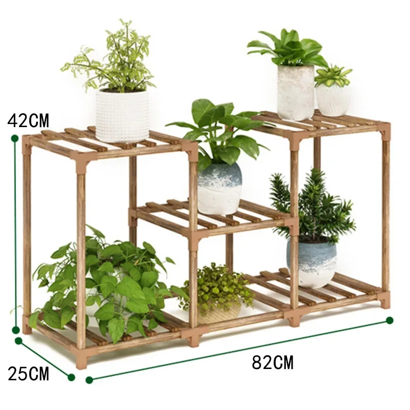Étagère plante d'extérieurs en bois - 5 Étagères Étagère plante