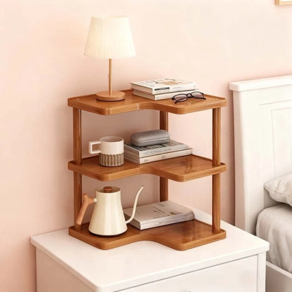 Étagère café d'angle moderne en bois -