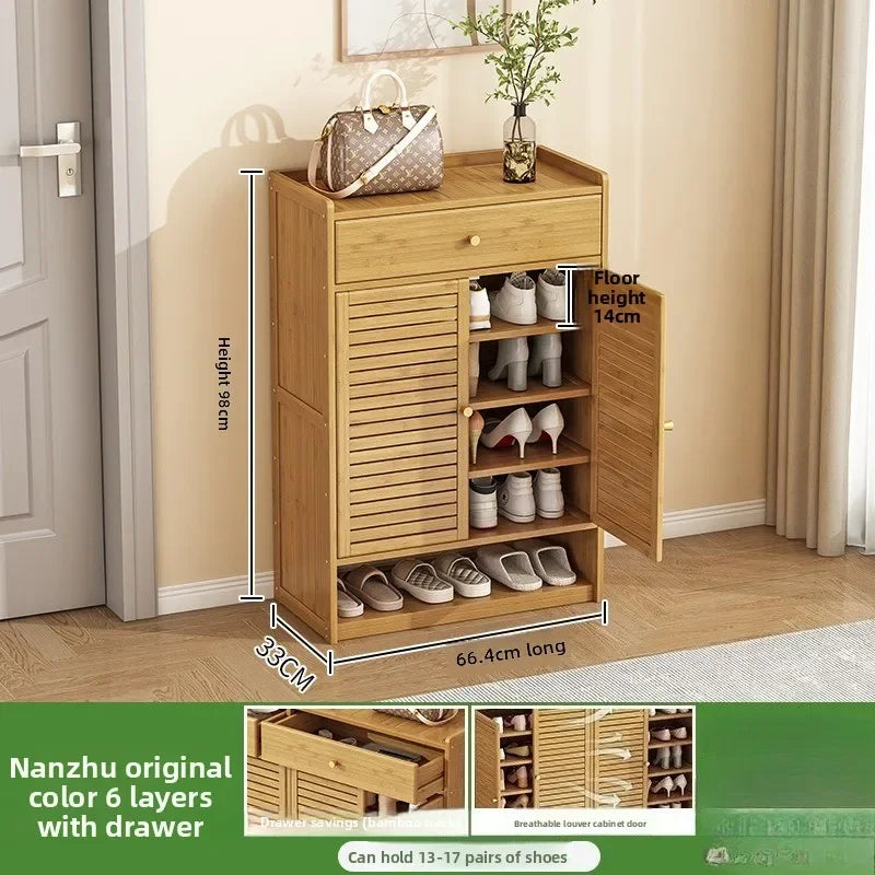 Meuble à chaussure à grande capacité avec tiroirs - 2-66-6-98