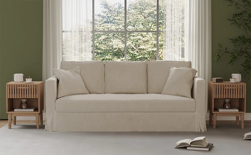 Table de nuit moderne en bois 2 ensembles -