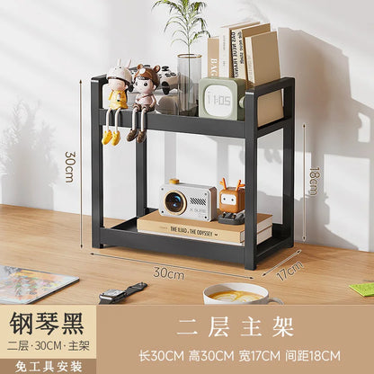 étagère bureau pour fourniture - 2Tier Noir 30cmA