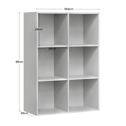 Étagère cube rangement en bois - Gris 29x59.6x89cm Étagère cube