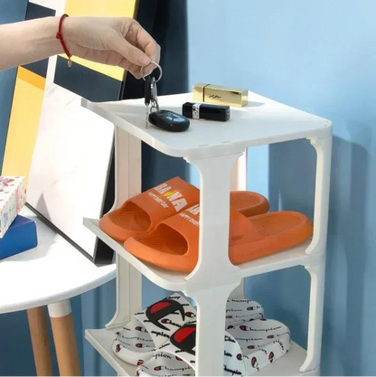 Meuble à chaussure d'entrée en forme de cube simple -