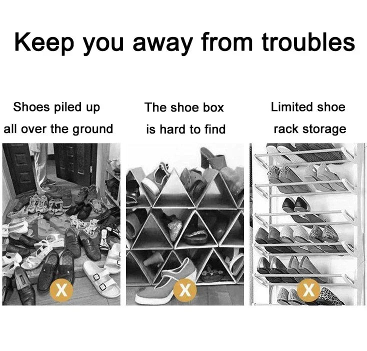 Meuble à chaussure blanc simple et moderne -