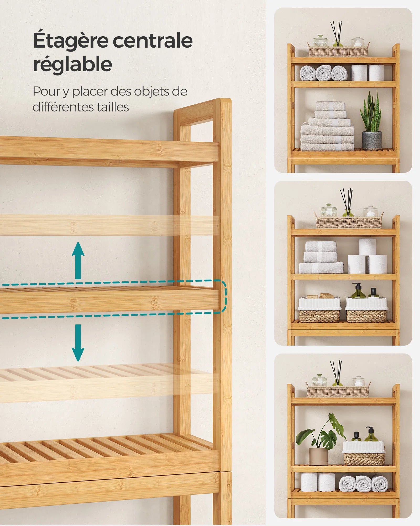 Meuble WC en bois compatible avec la plupart des toilettes -