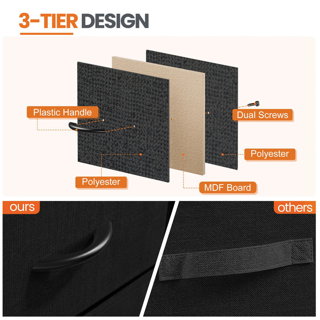 Table de chevet tiroir de style vintage -