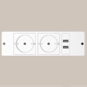 Table de chevet avec lumière LED et station de charge -