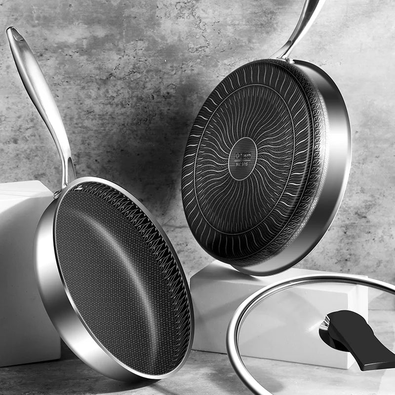 Poêle inox induction et antiadhésive -