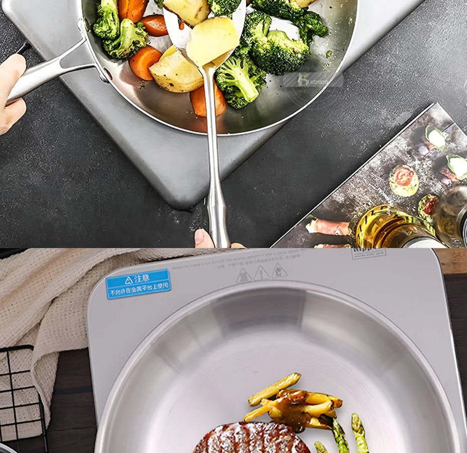 Poêle inox pour plat signature -