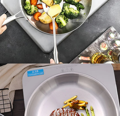 Poêle inox pour plat signature -