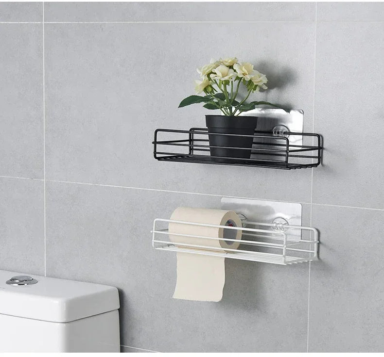 Étagère salle de bain inox d'angle pour douche -