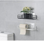 Étagère salle de bain inox d'angle pour douche -