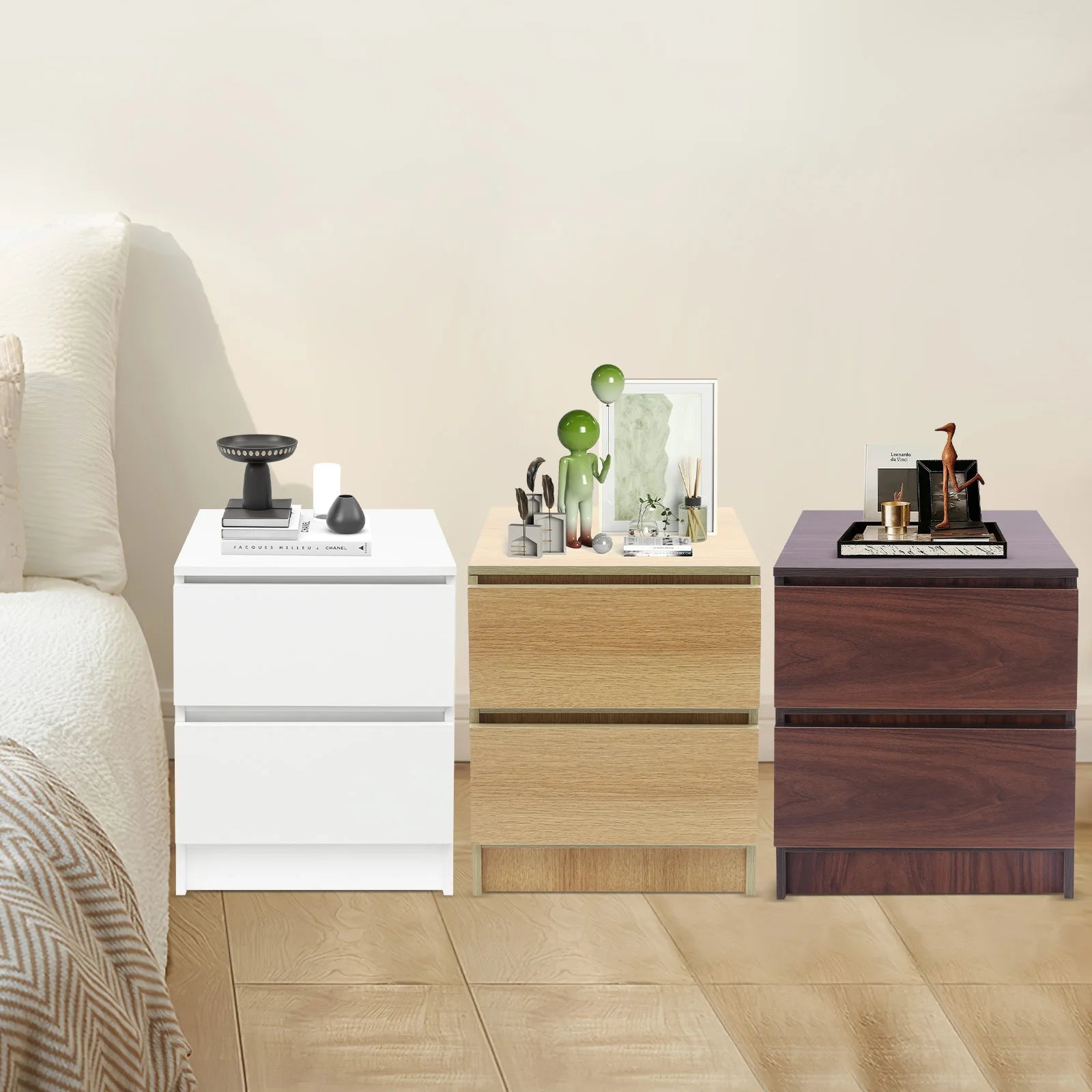 Table de nuit original en bois de 32*30*41cm -