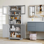 Meuble de rangement de style armoire de cuisine haute en bois -