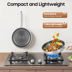 Poêle inox induction en rayure en nid d'abeille 28/32cm -