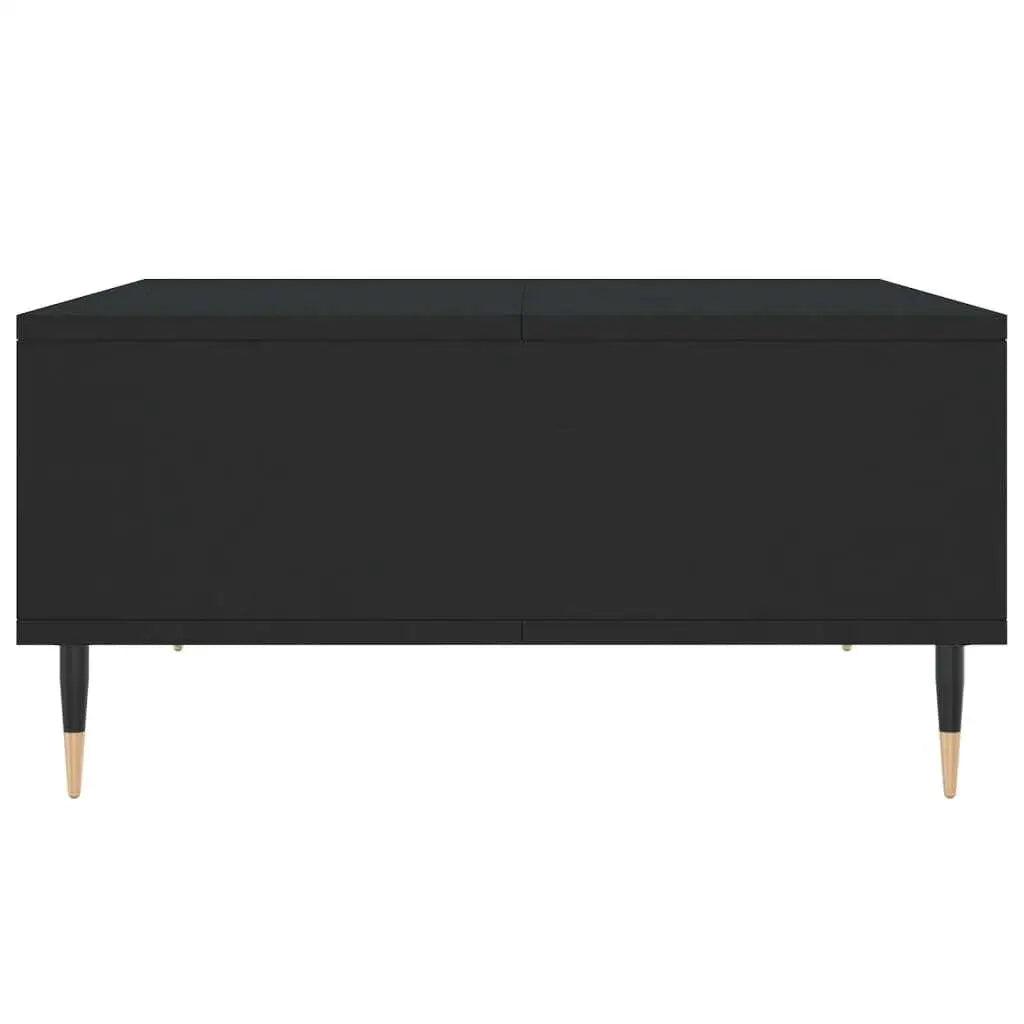 Table basse bois couleur noir - 60x60x30 cm -