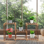 Étagère plante d'extérieurs en bois -