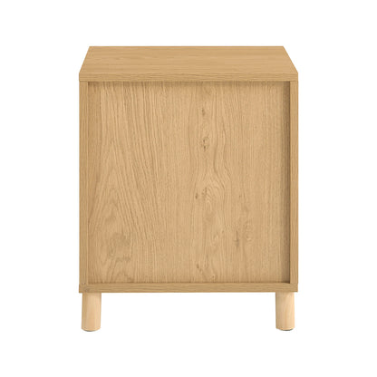 Table de chevet marron de type moderne avec tiroirs - 40x42x47 -