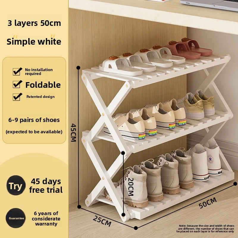 Meuble à chaussure palette artisanale - 3C-50cm-Blanc