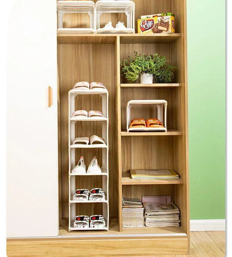 Meuble à chaussure blanc simple et moderne -