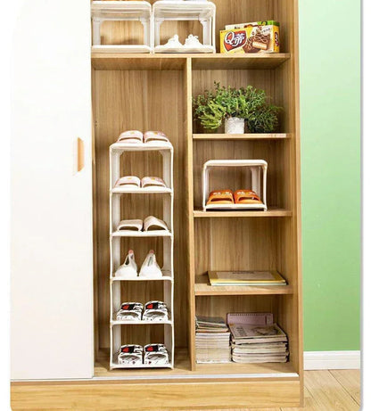 Meuble à chaussure blanc simple et moderne -