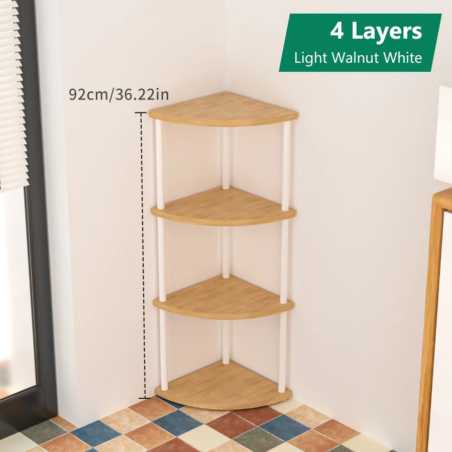 Étagère d'angle design simple à plusieurs étages - Beige-4 couches Étagère d'angle