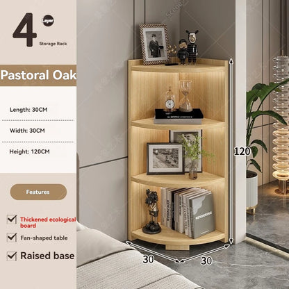 Étagère d'angle bois massif en forme d'éventail - AE