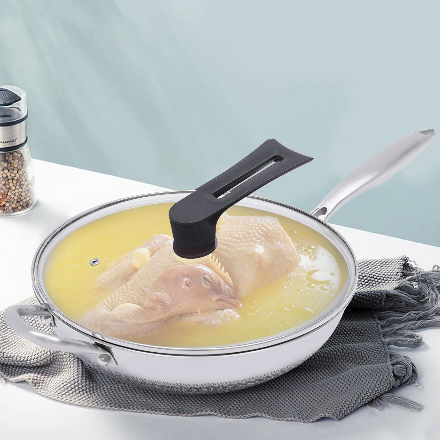 Poêle inox pas cher original -