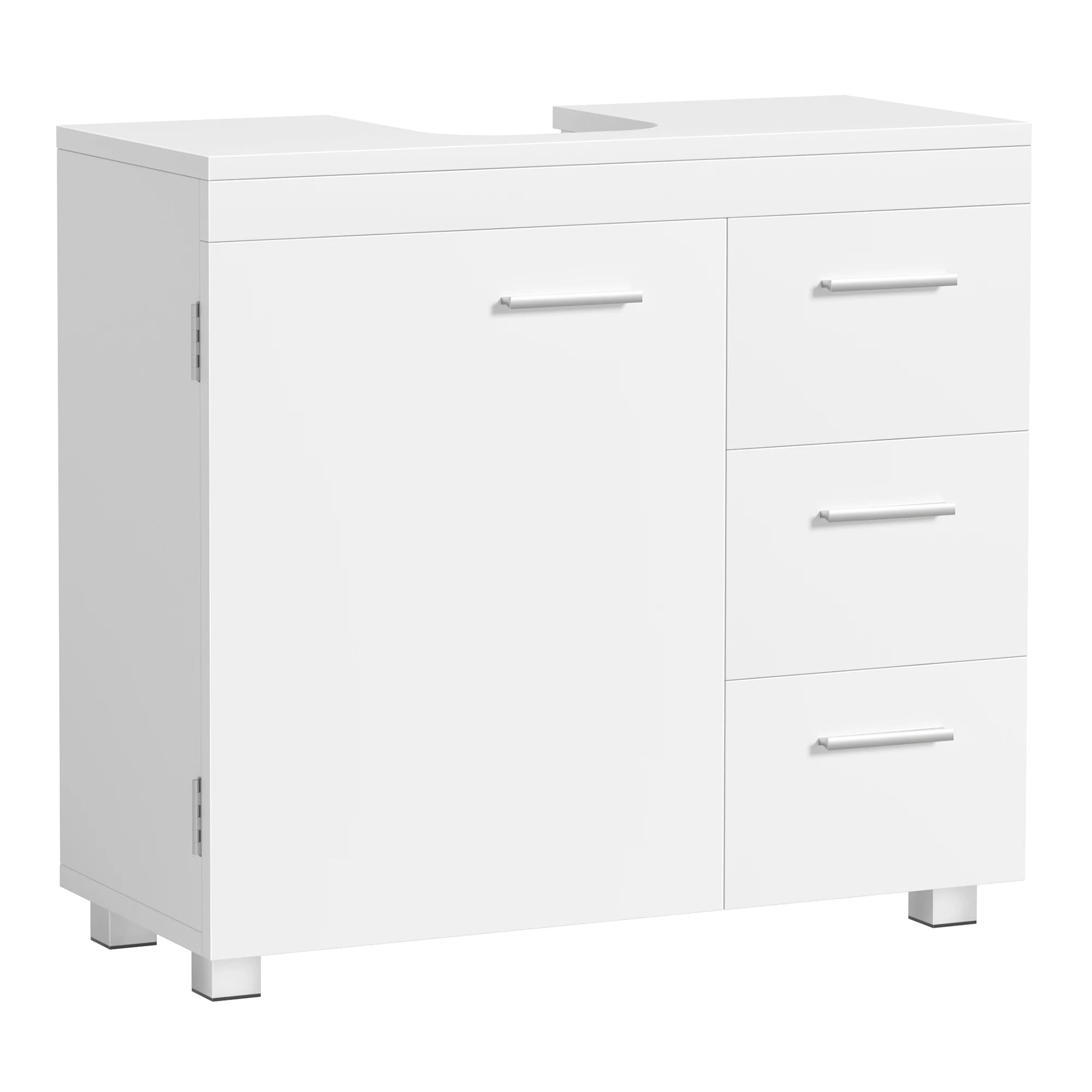 Meuble de rangement salle de bain de luxe - Blanc Nuage Meuble de rangement