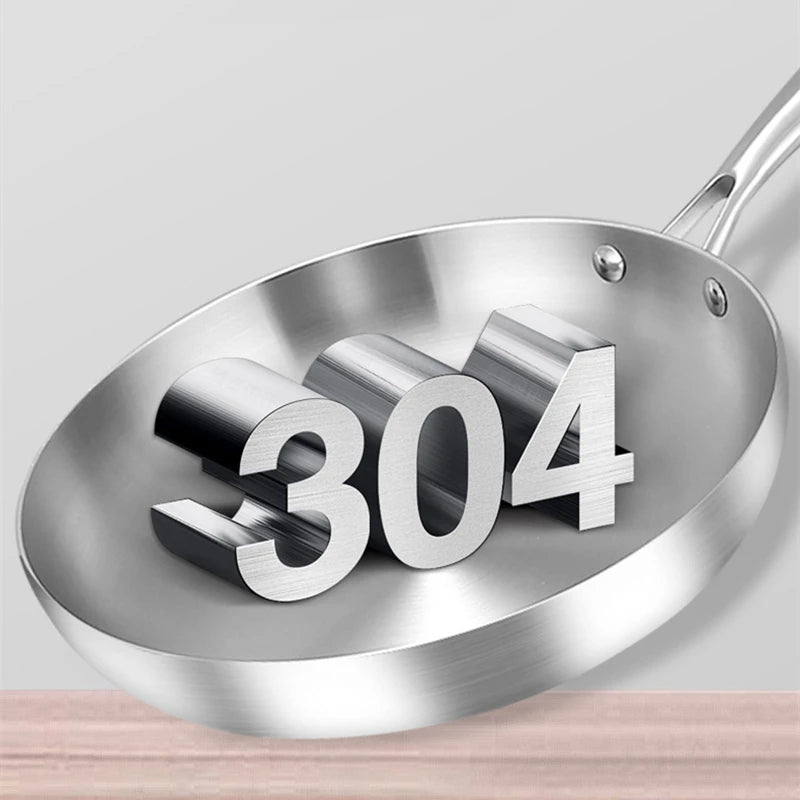 Poêle inox Professionnel de qualité disponible en 22cm 24cm 26cm 28cm -