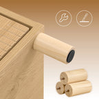 Table de chevet marron de type moderne avec tiroirs - 40x42x47 -