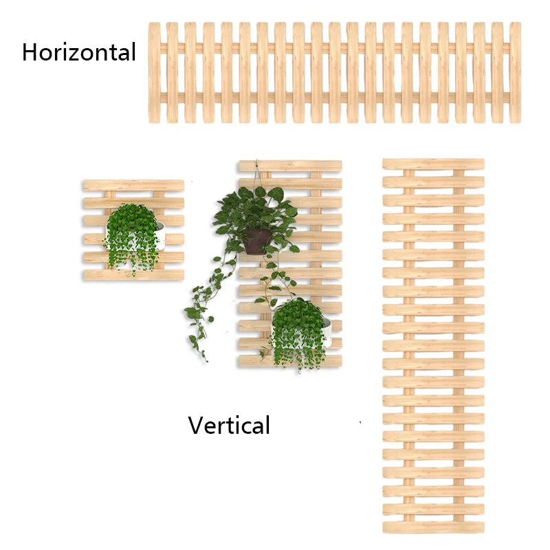 étagère bois plante murale -