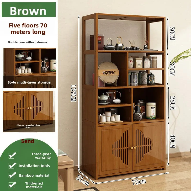 Meuble de rangement à casier marron - G