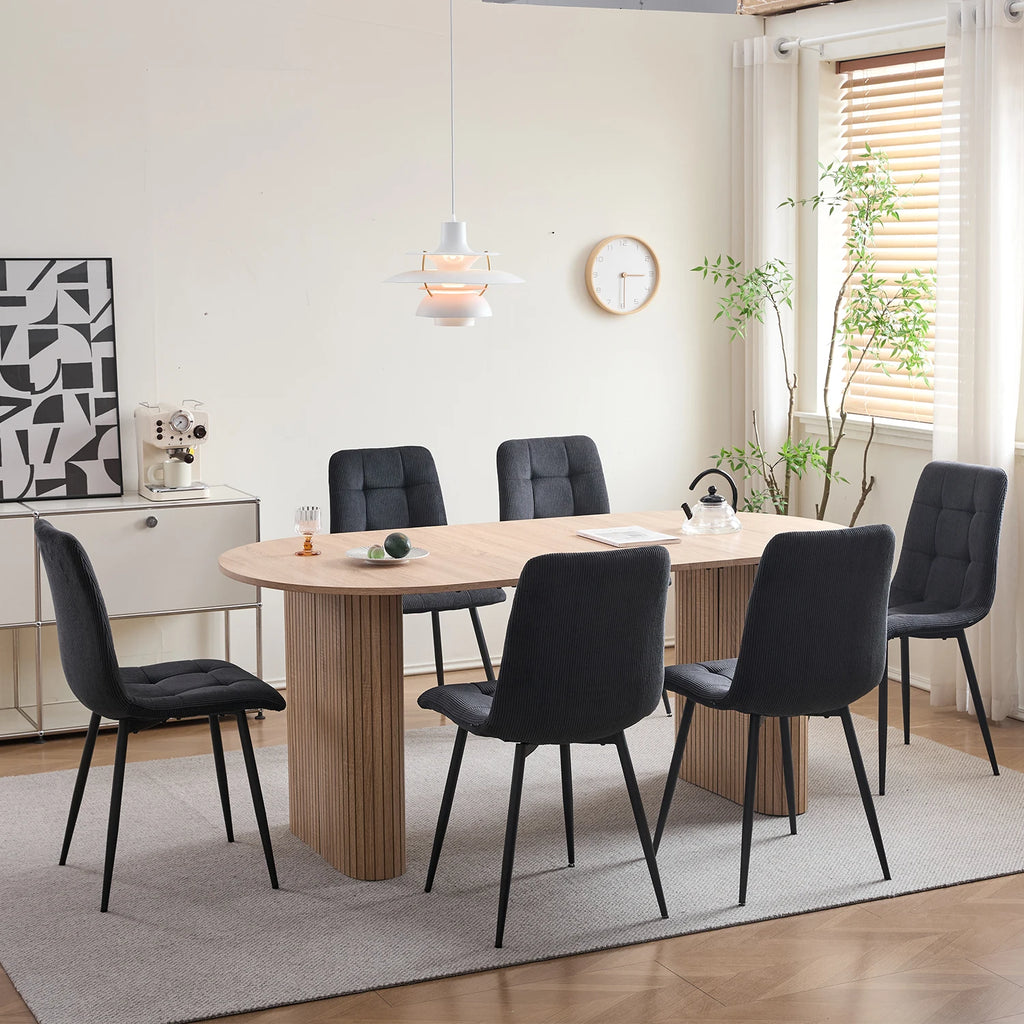 Chaise salle à manger gris tendance lot de 2/4/6 -