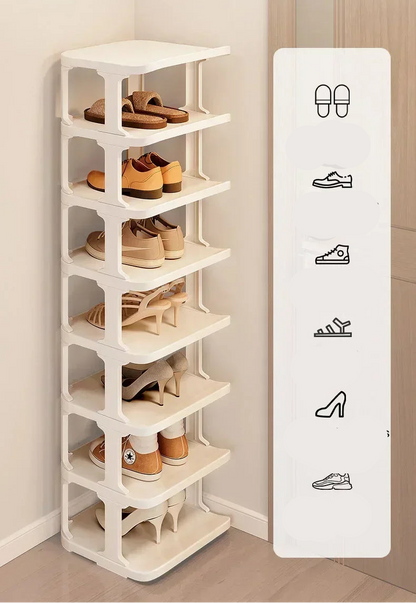 Meuble à chaussure d'entrée en forme de cube simple -