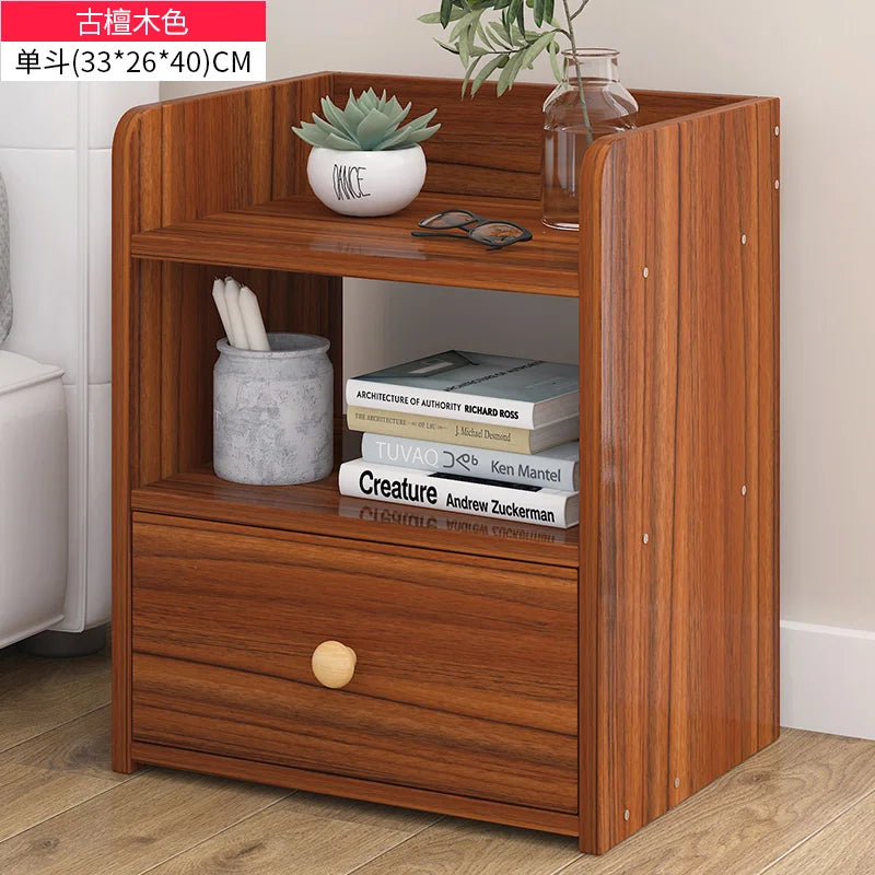 Table de nuit bibliothèque en bois - MB - 33x26x40cm