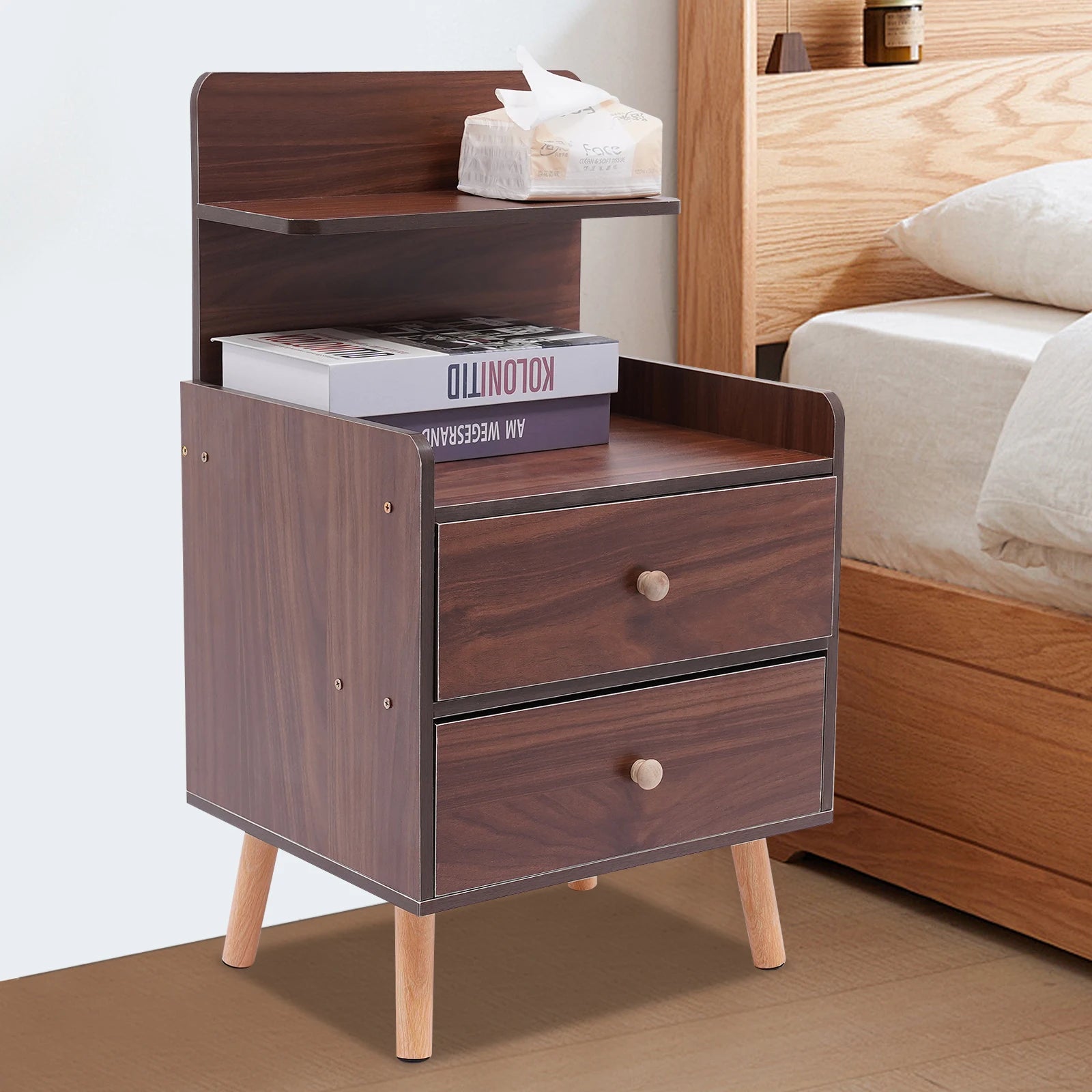 Table de nuit bois massif compacte -