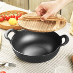 Poêle en fonte wok en forme mini casserole -
