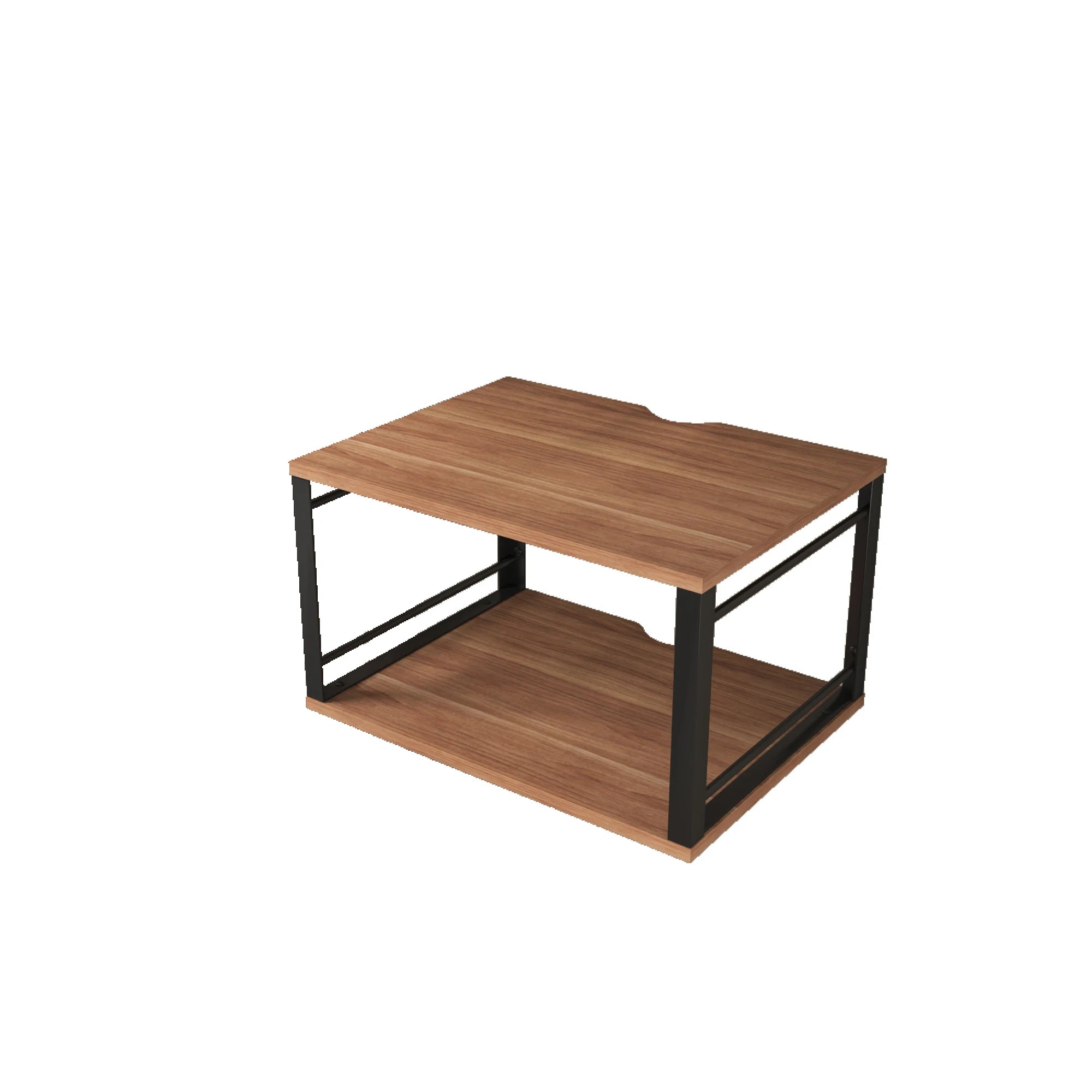 Table de nuit bois clair et métal pour mur à LED -