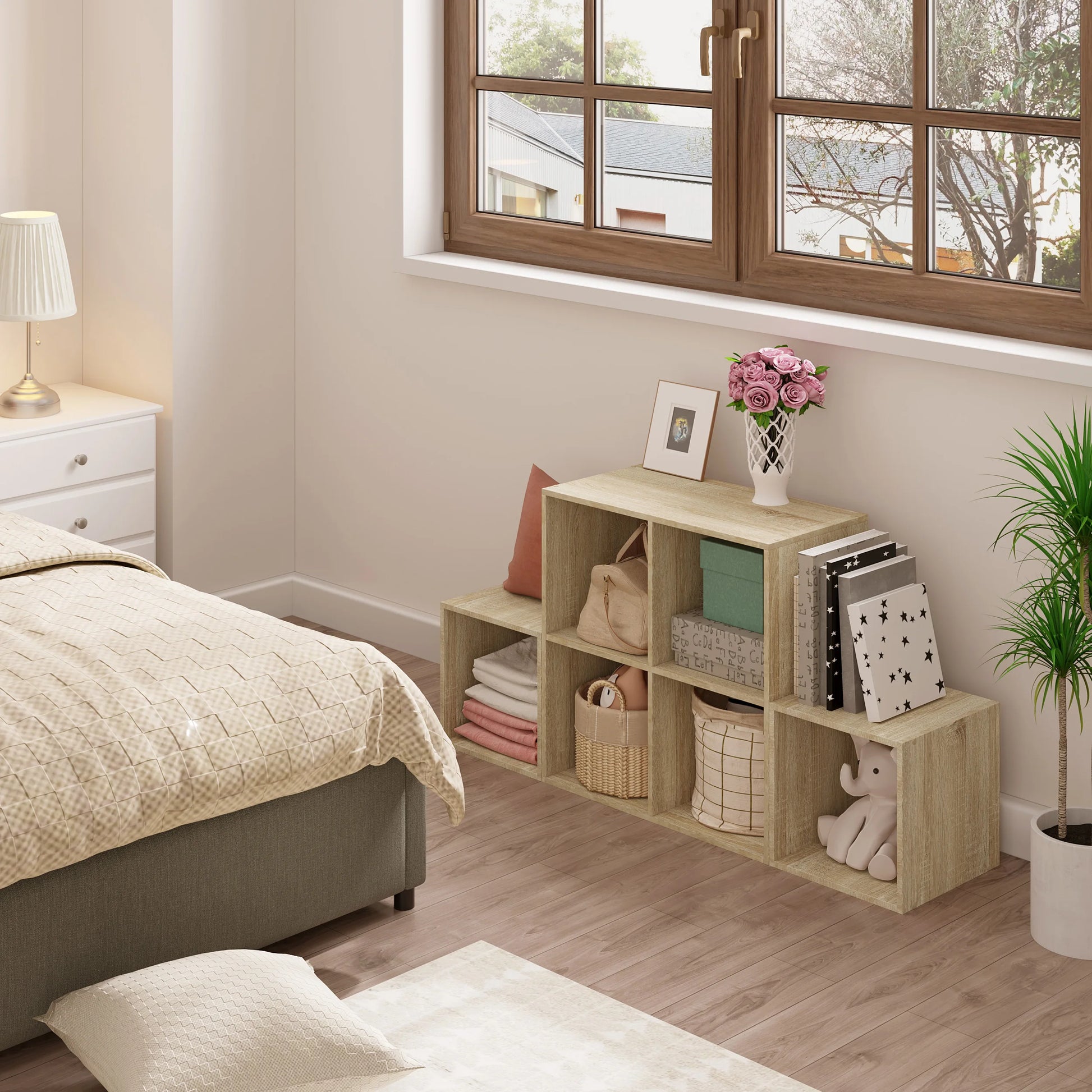 Étagère cube escalier à 3 niveaux -