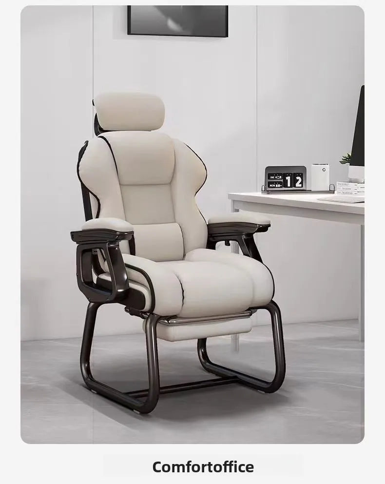 Chaise de bureau sans roues avec fonction inclinable -