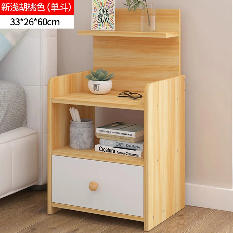 Table de nuit bibliothèque en bois - AK - 33x26x60cm