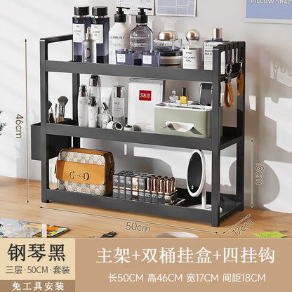 étagère bureau pour fourniture - 3Tier Noir 50cmB