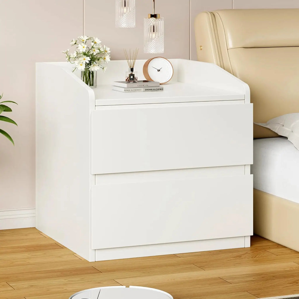 Table de chevet blanche moderne urban luxe -