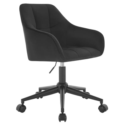 Chaise de bureau pivotante en velours -