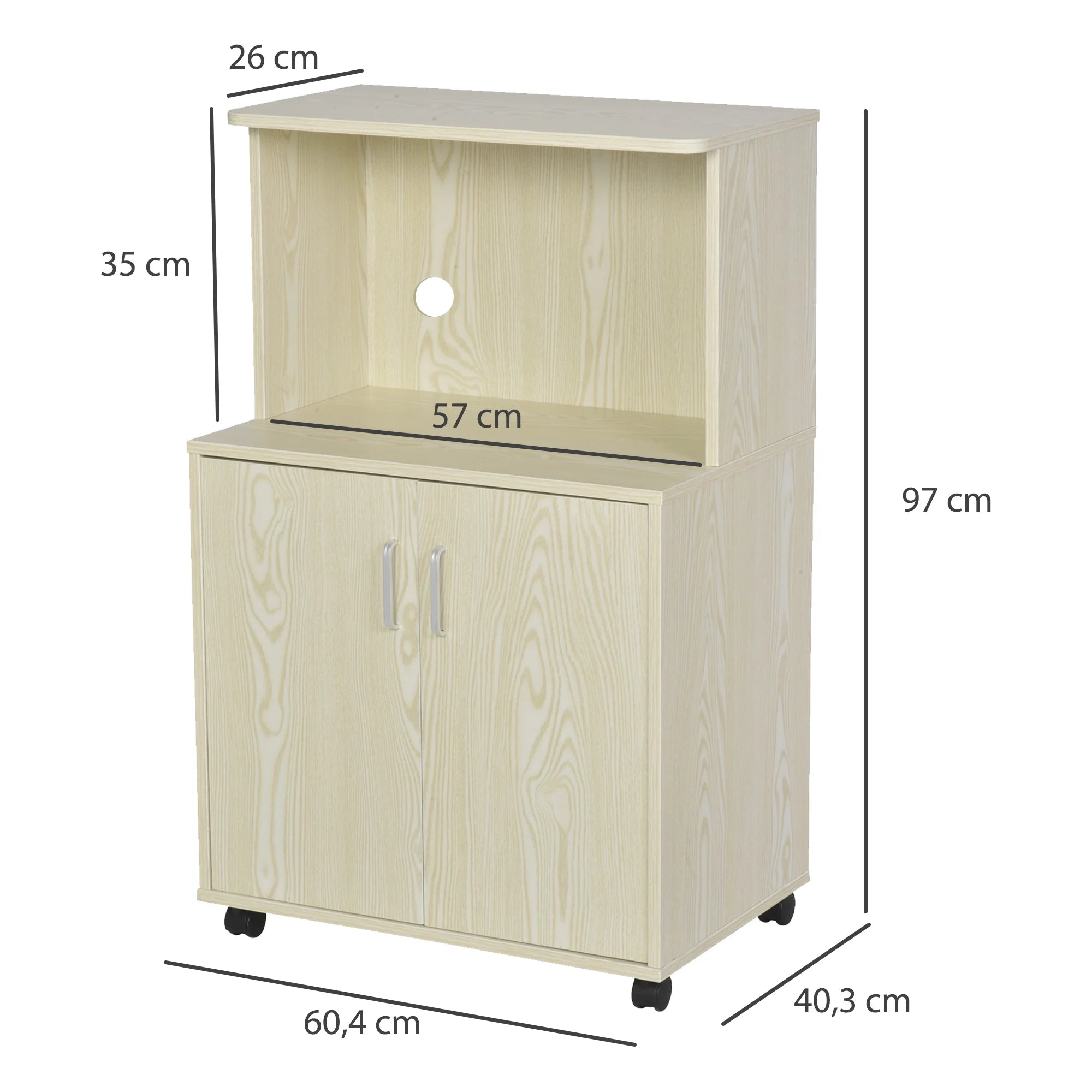 Meuble de rangement pour micro onde -