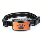 collier anti aboiement rechargeable avec USB - Orange